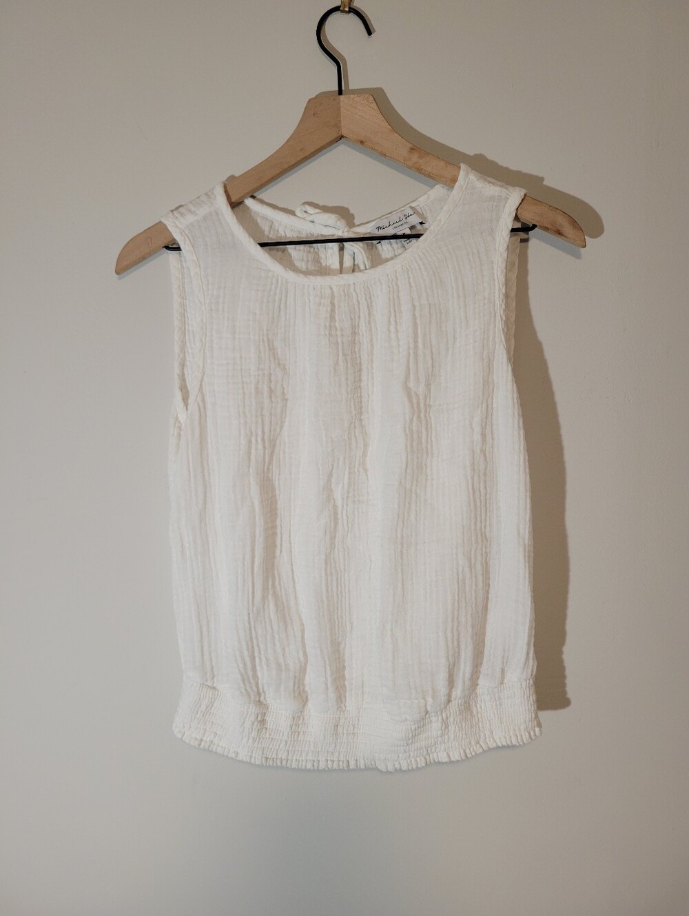 White Cotton Tank Top